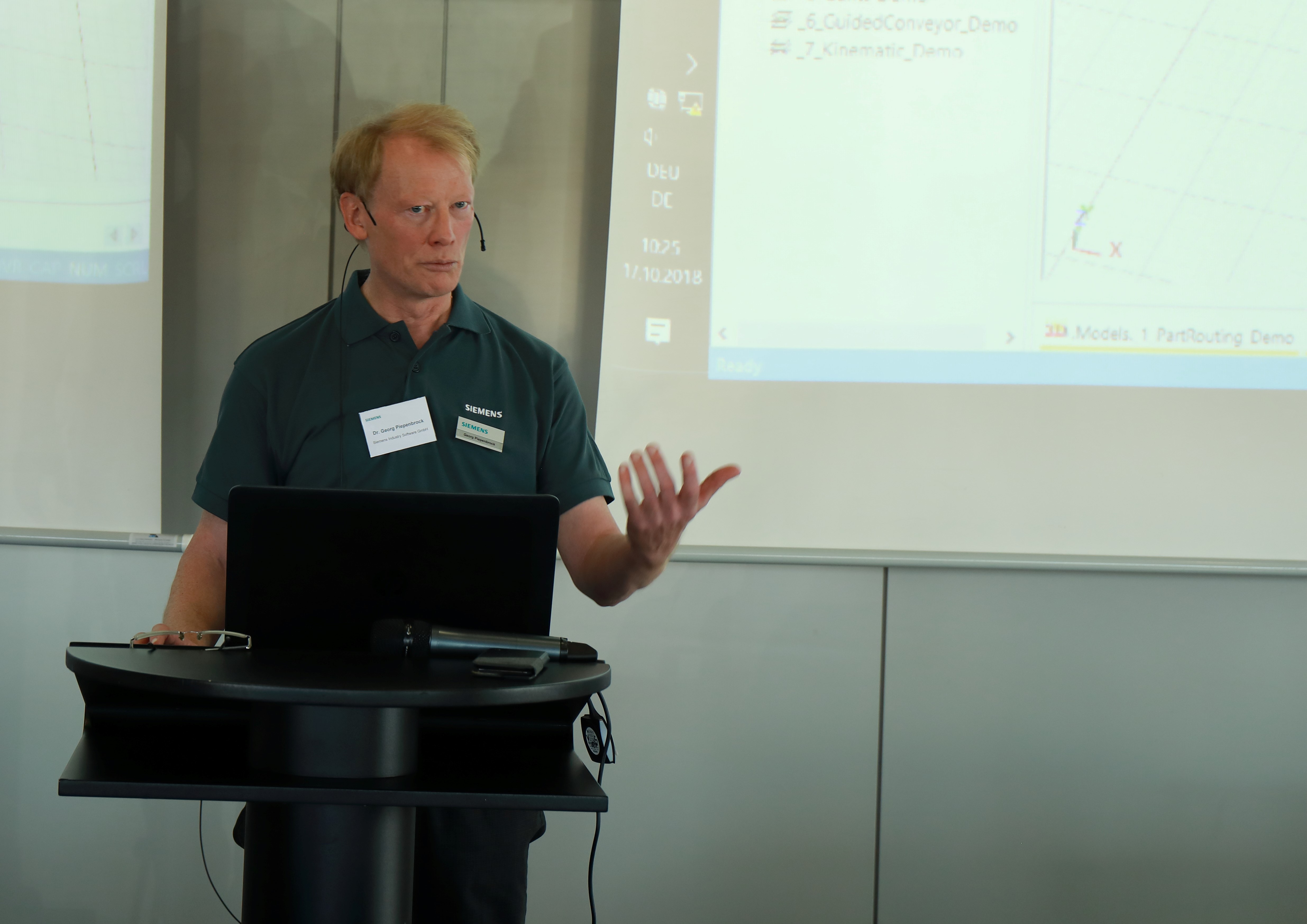 Georg presenting at 2018 Plant Simulation Worldwide User Conference.JPG