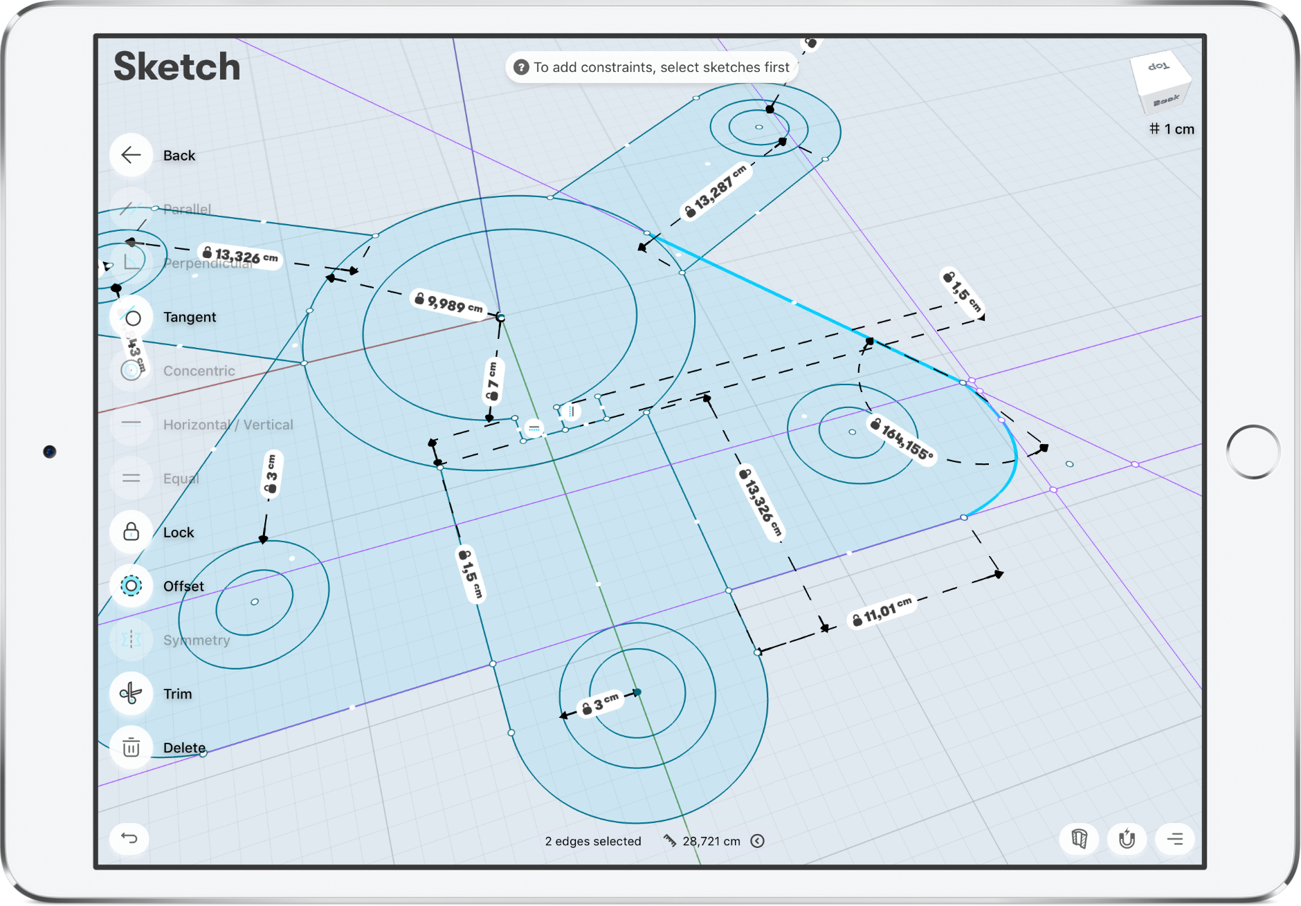 Shapr3d For Ipad Pro Implements D Cubed Geometric Constraint Solving Plm Components