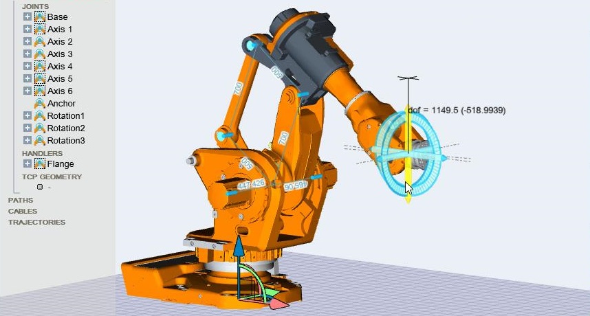 kineoworks parallel linkage simulation