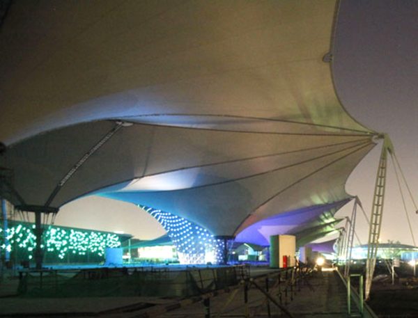 Tensile roof example