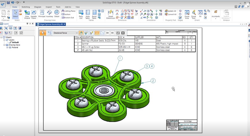 Classic Fidget Spinner Sketchup for Schools - Part 1 