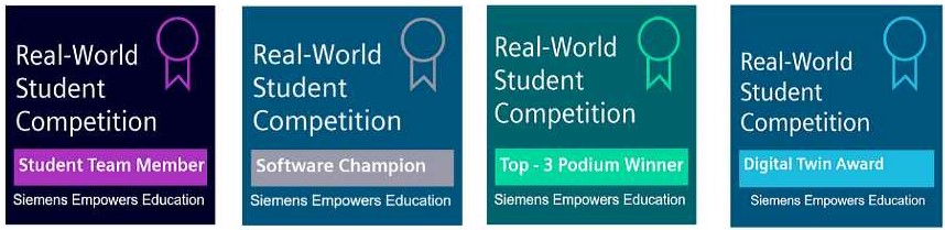 Student competition team digital badges