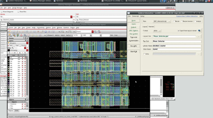 Screencap of Calbire software for circuit design
