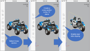 JT2Go mobile adds a cross section feature