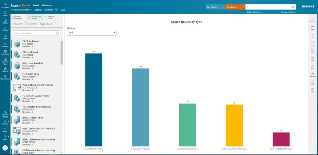 simulation data management is made easier with visual chart filters.