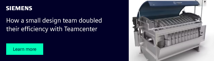 Siemens Teamcenter case study showing how a small design team doubled efficiency