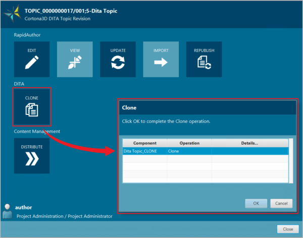 Cloning option in the Active Workspace client