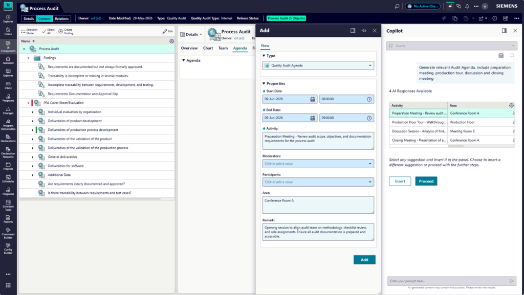 Teamcenter Quality 2606 - Explore latest release highlights