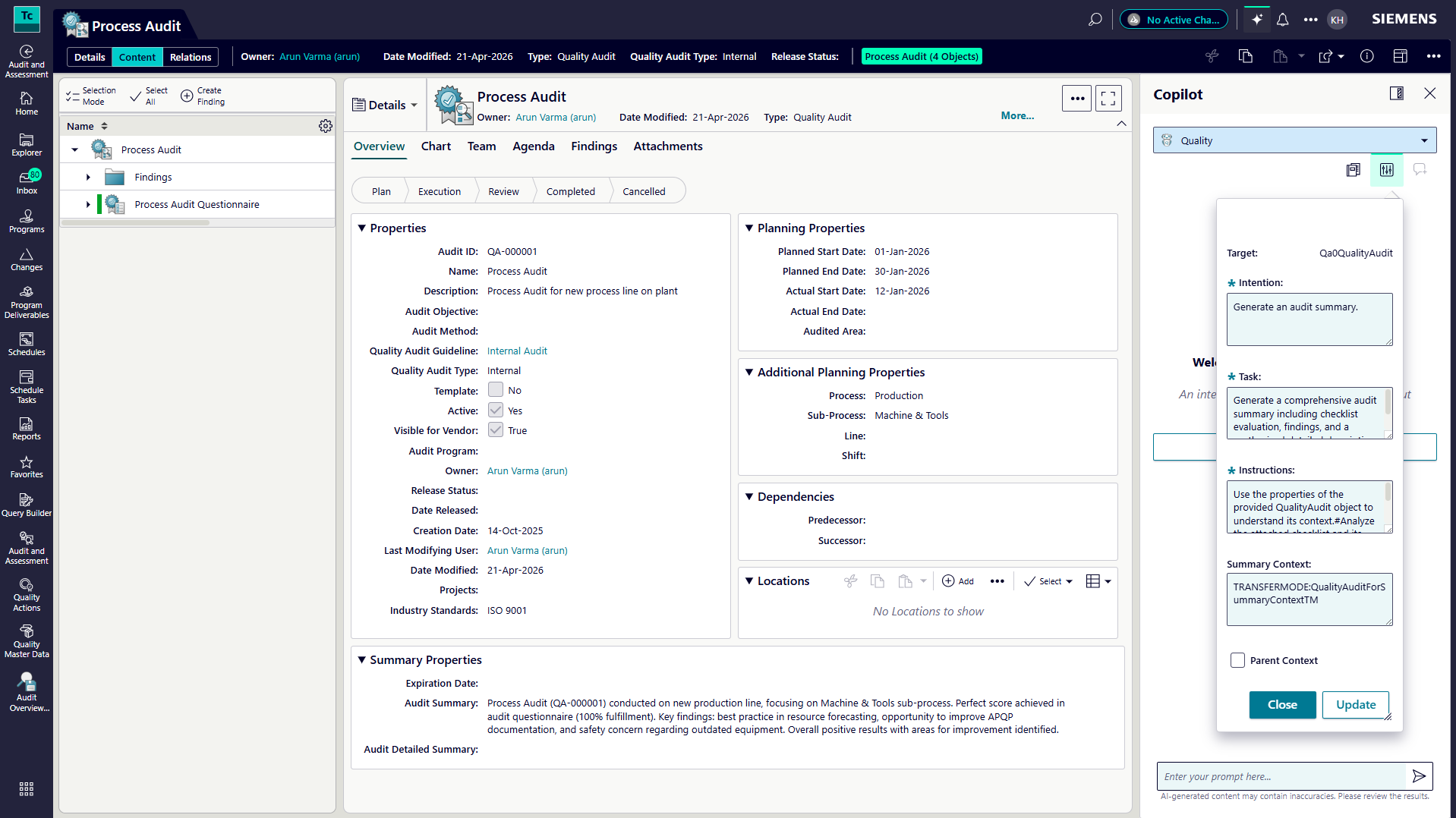 Teamcenter Quality 2606 - Explore latest release highlights