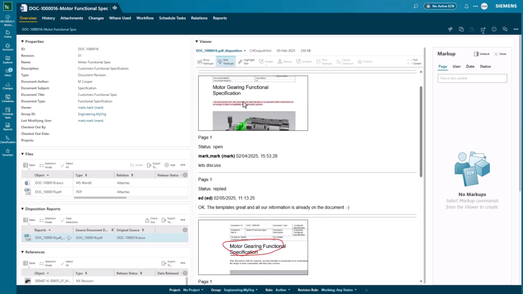 PLM document management happening directly in Teamcenter X