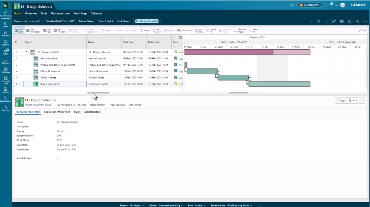 Keep track of schedules as tasks are completed. 