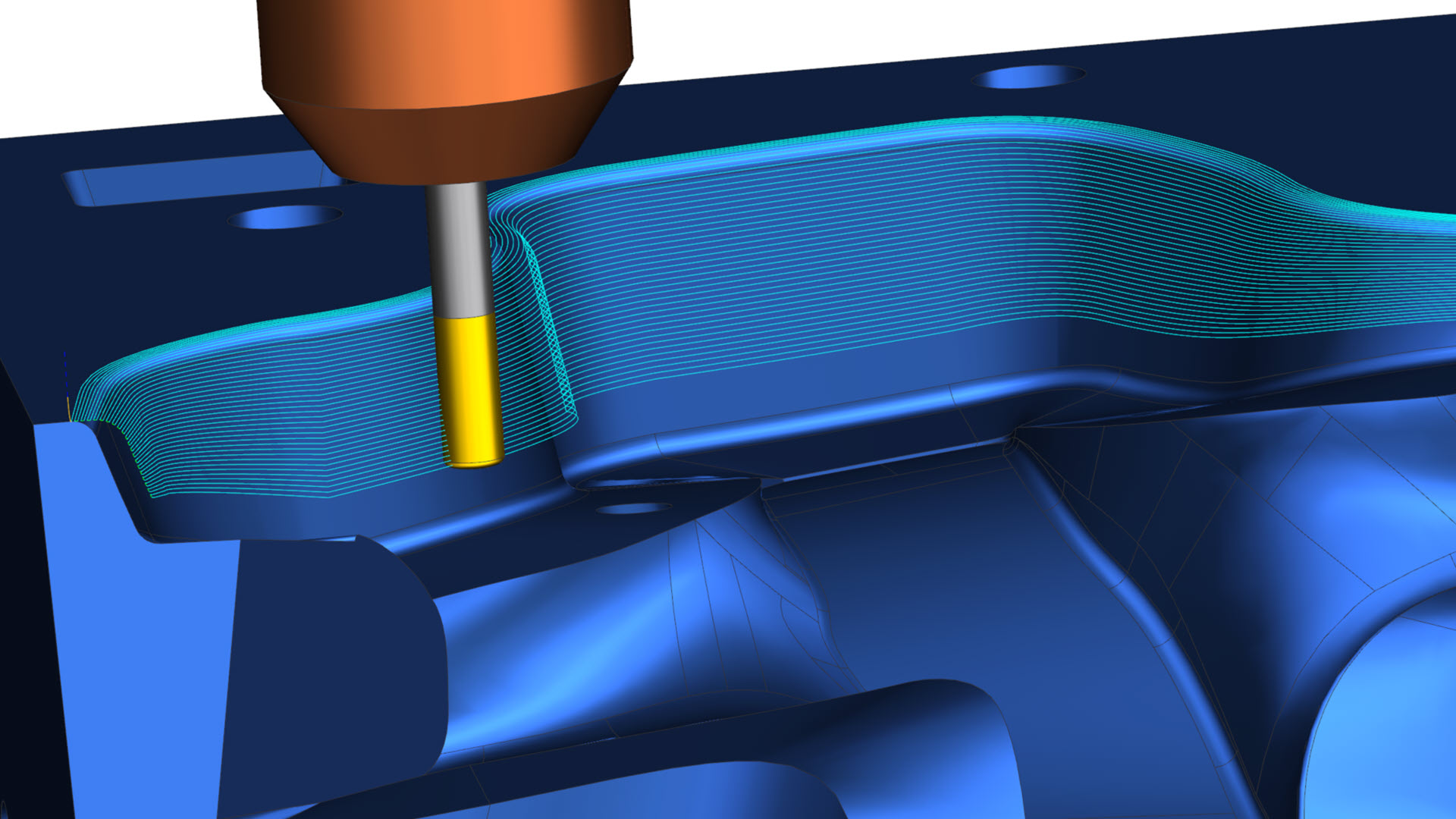 The 3-axis Guiding Curves finishing operations now supports bull nose tools to improve part quality and minimize benchwork.