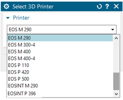 The Print Driver for EOS is an integrated build preparation functionality for EOS printers and can be done without switching systems.