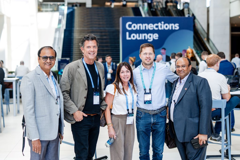 Group connecting at the Connections Lounge