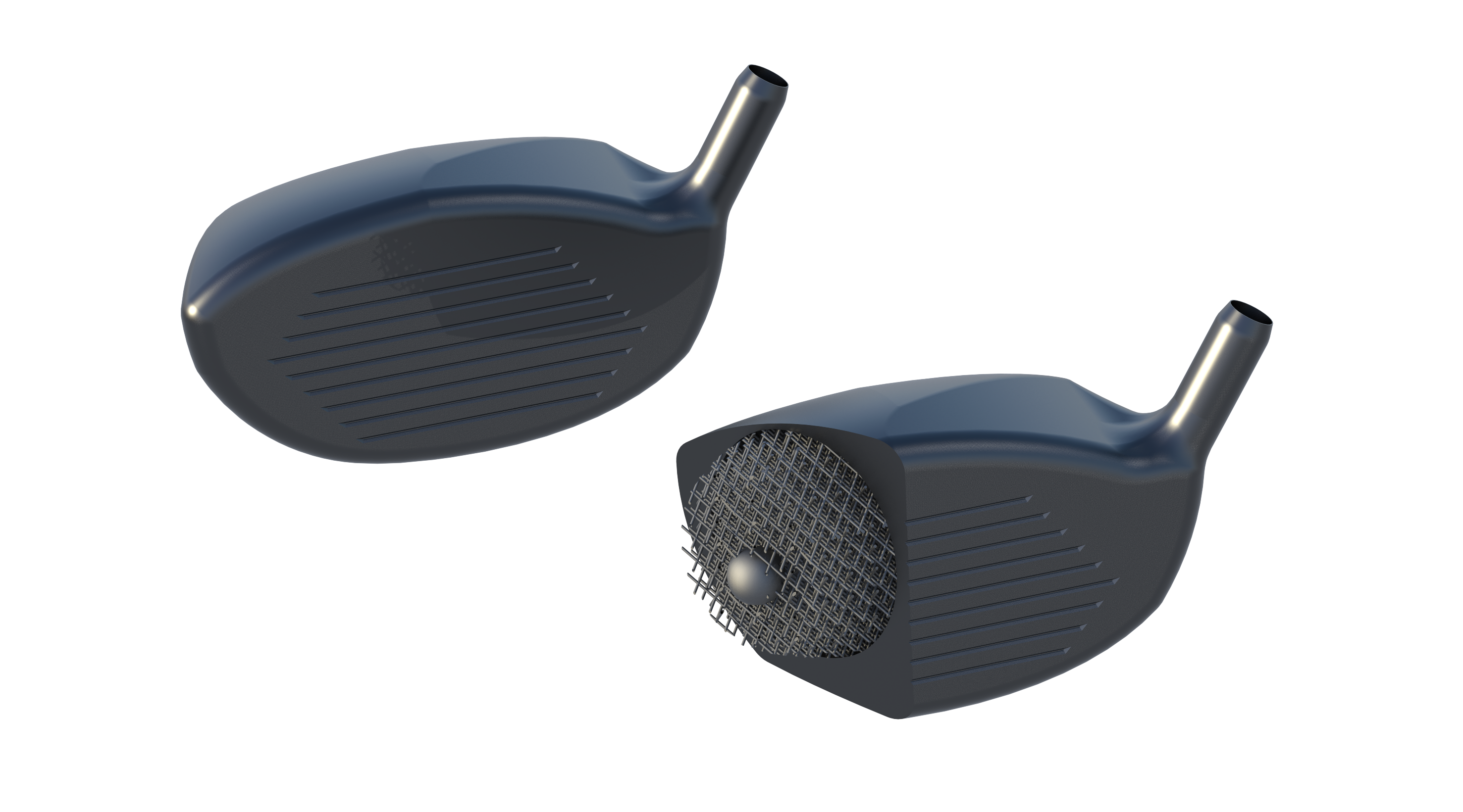Cutaway of custom 3D printed golf club head