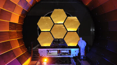 Part of the mirror for the James Webb Space Telescope
