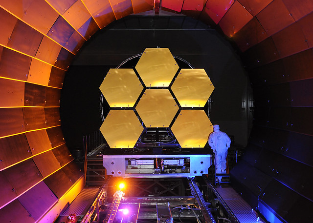 Part of the mirror for the James Webb Space Telescope