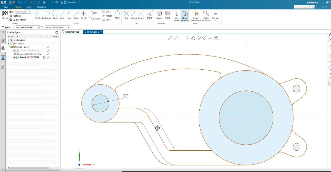 Sketching In Cad Then And Now Nx Design