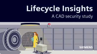 An illustrative image of a woman entering a secure vault | CAD Security