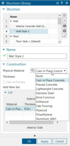 NX for BIM's Structure Library