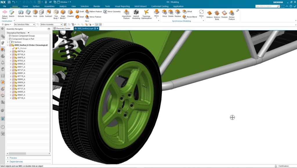 Quickly deselect geometry within NX