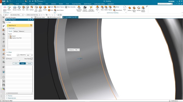 This image shows how granular you can get measurements within NX