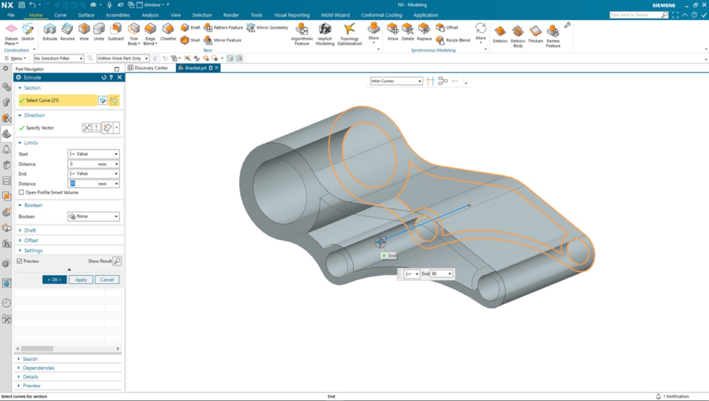 This image shows how to use the drag handles to modify size