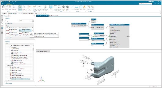 NX image showing PMI authoring