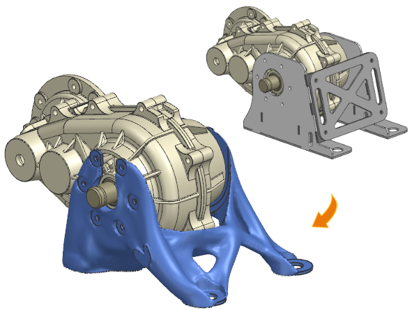 This image visualizes what topology optimization can accomplish.