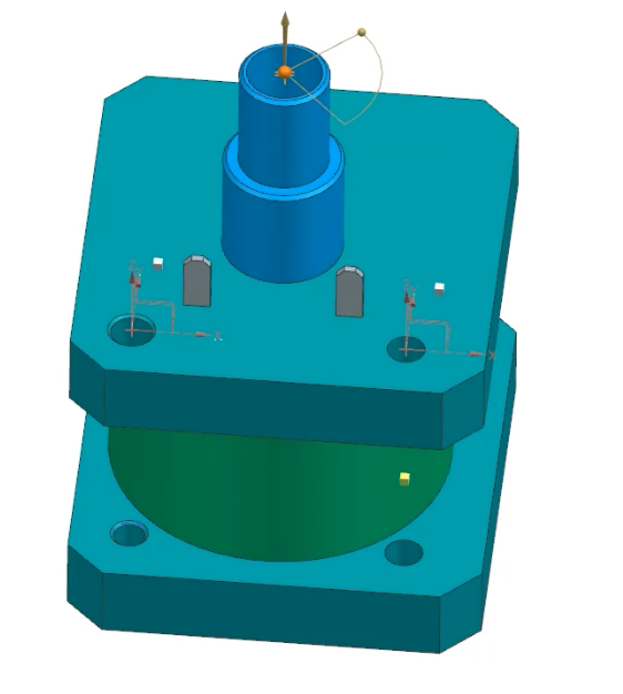 This image shows how the model reacts to selecting hole pattern functionality.