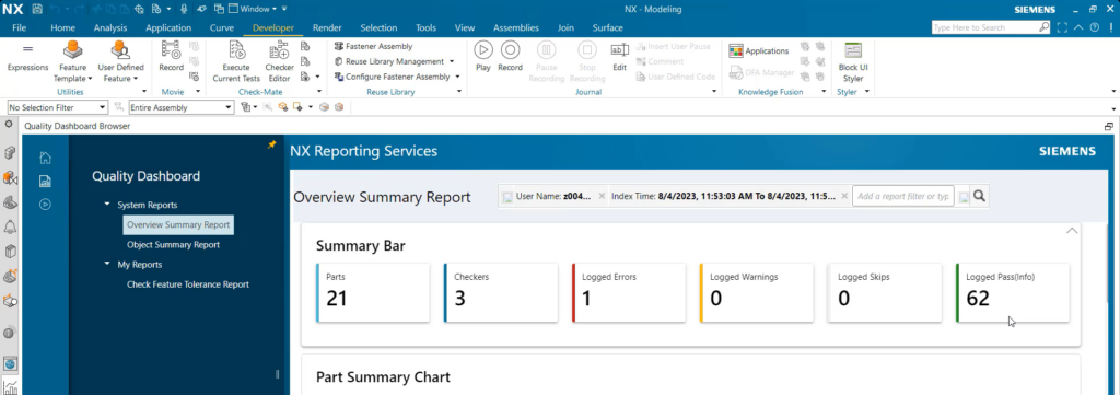 nx quality dashboard