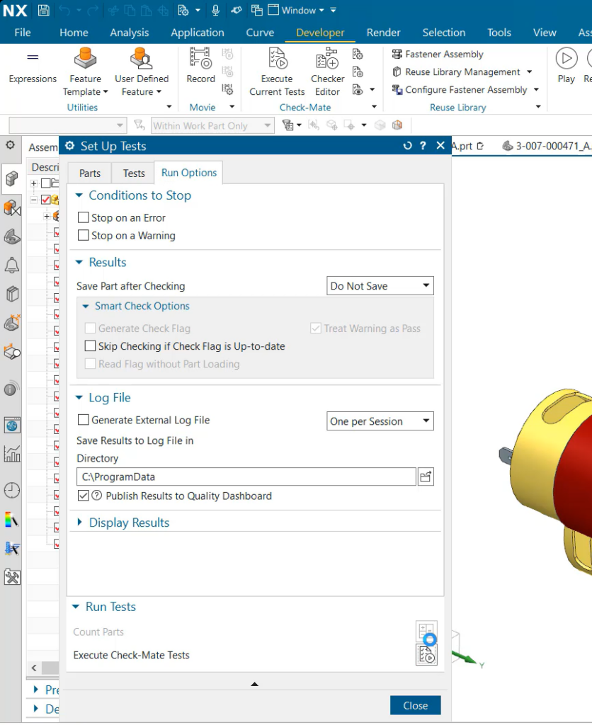 quality dashboard in nx