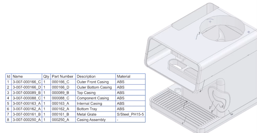 This image shows how the part display appears.