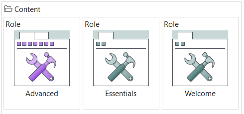 Content section of NX Roles