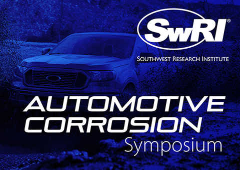 Automotive Corrosion Symposium event logo with a truck in the background.