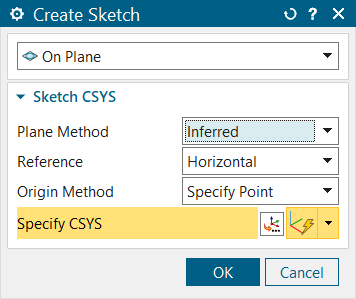 Creating a sketch dialog window - inferred plane method