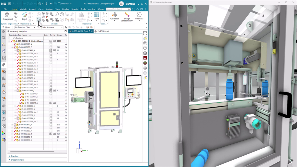 Immersive Explorer on Desktop can be used with Mechatronics Concept Designer