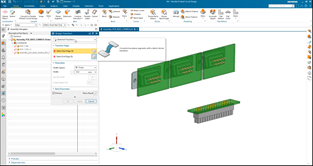 NX showing bridge transition tool