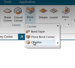 nx showing three-bend tool