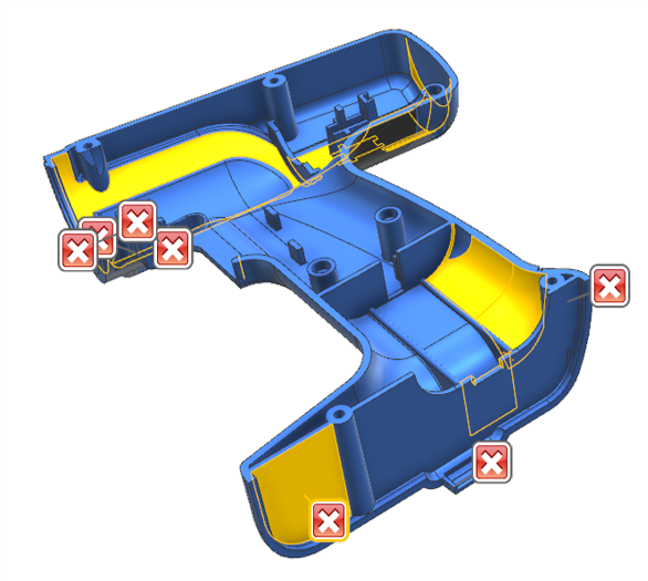 part in nx for dfm showing part with checkers