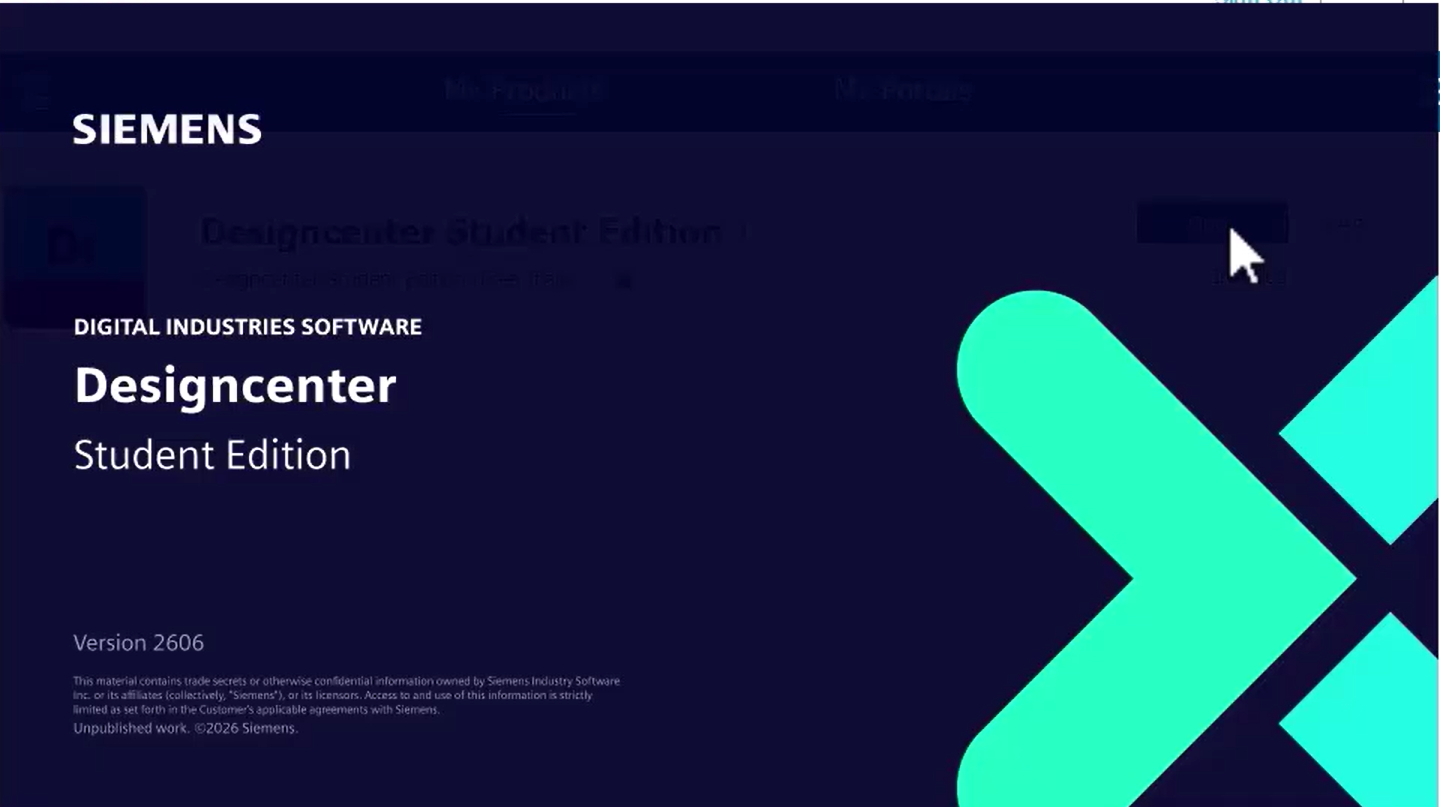 New Designcenter Student Edition available | Free Designcenter CAD software for students, lifelong learners and the engineering community | August 2026