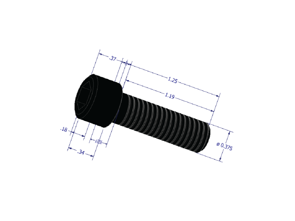 Industry-standard socket head cap screw.