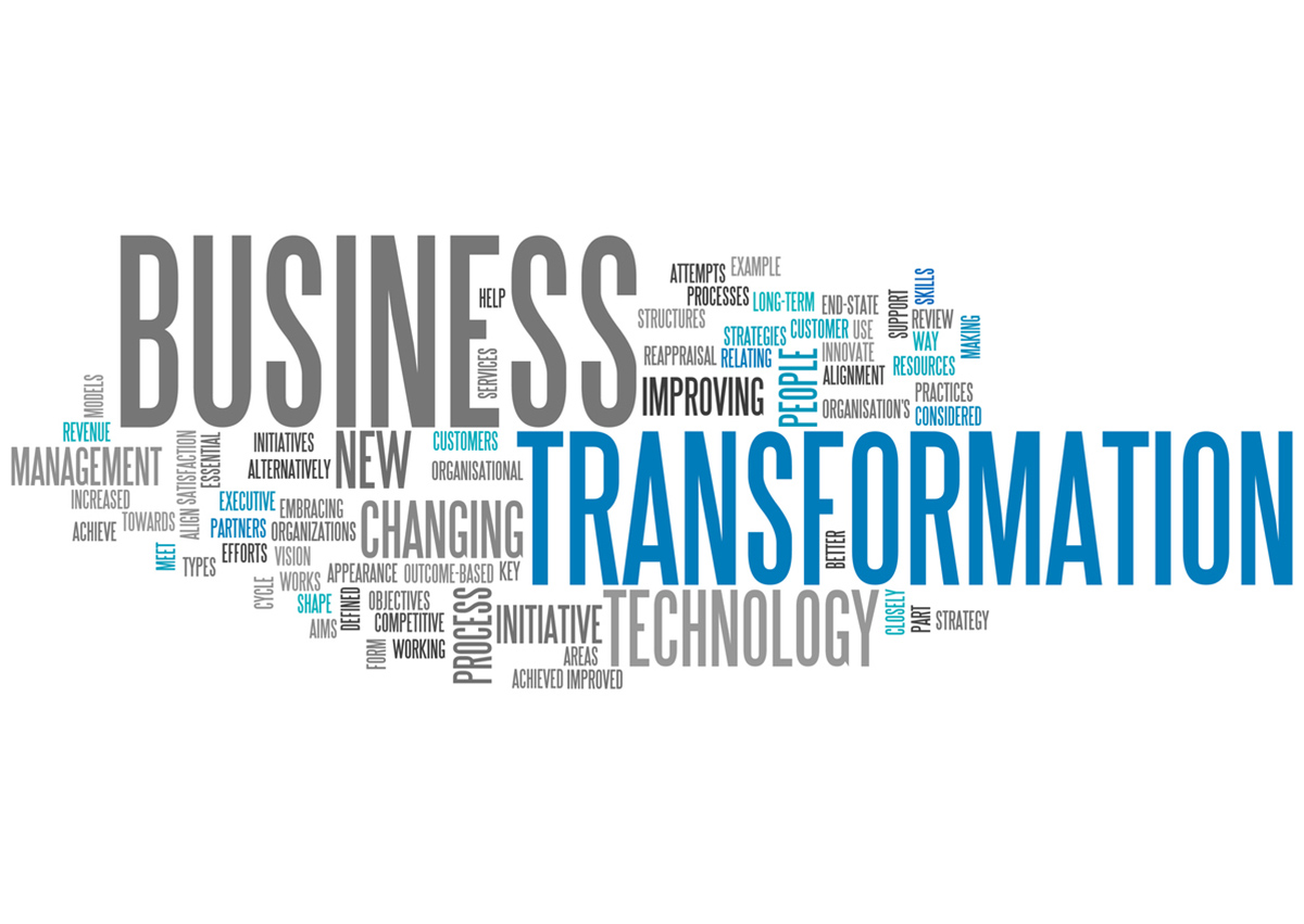 A word cloud encompassing all the elements of a successful SaaS business transformation