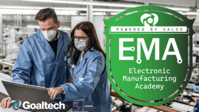 image of a logo for EMA - Electronic Manufacturing Academy to promote the Design for ICT Testing event on December 18, 2025