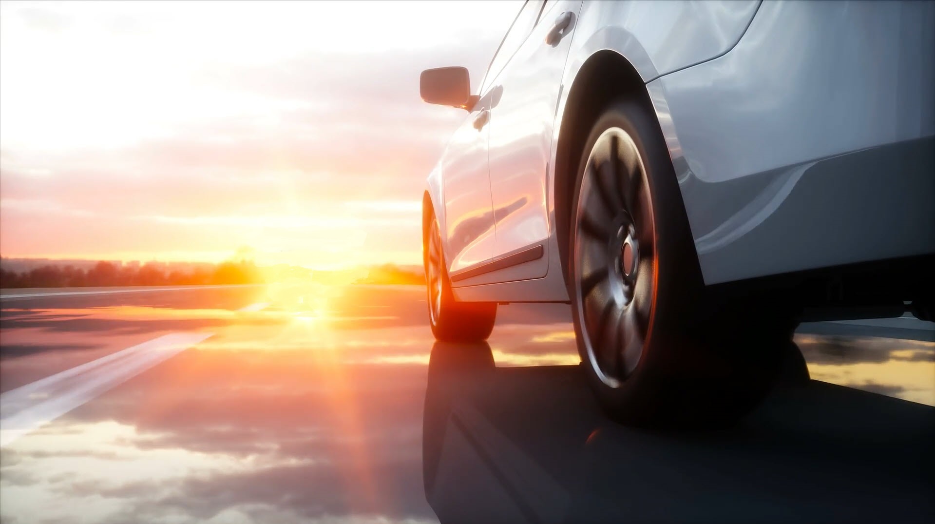 an image of a car and the sun to illustrate embedded automotive design