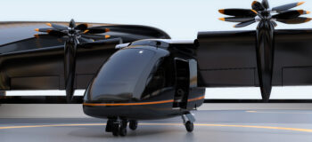 image of a concept electric vertical takeoff and landing vehicle
