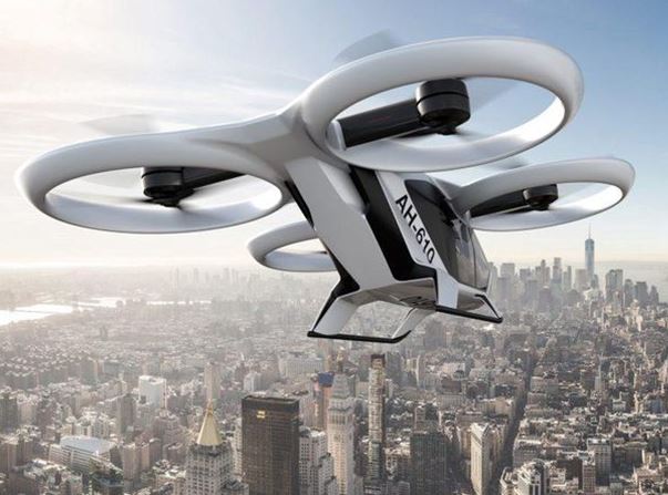 image of an evtol flying taxi