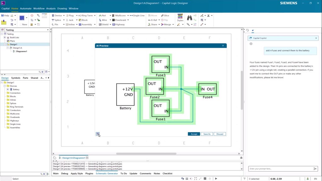 Capital Copilot 2512 - Design Generation Preview