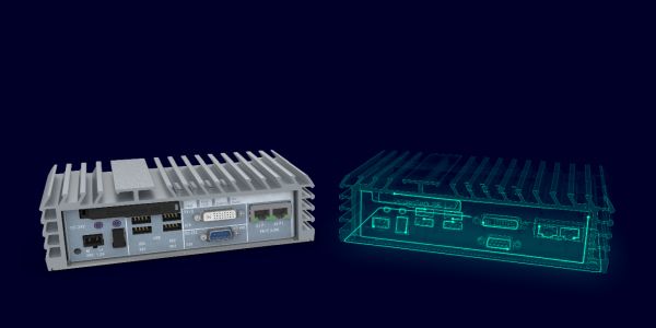 Digital twin alongside a device with electronic components