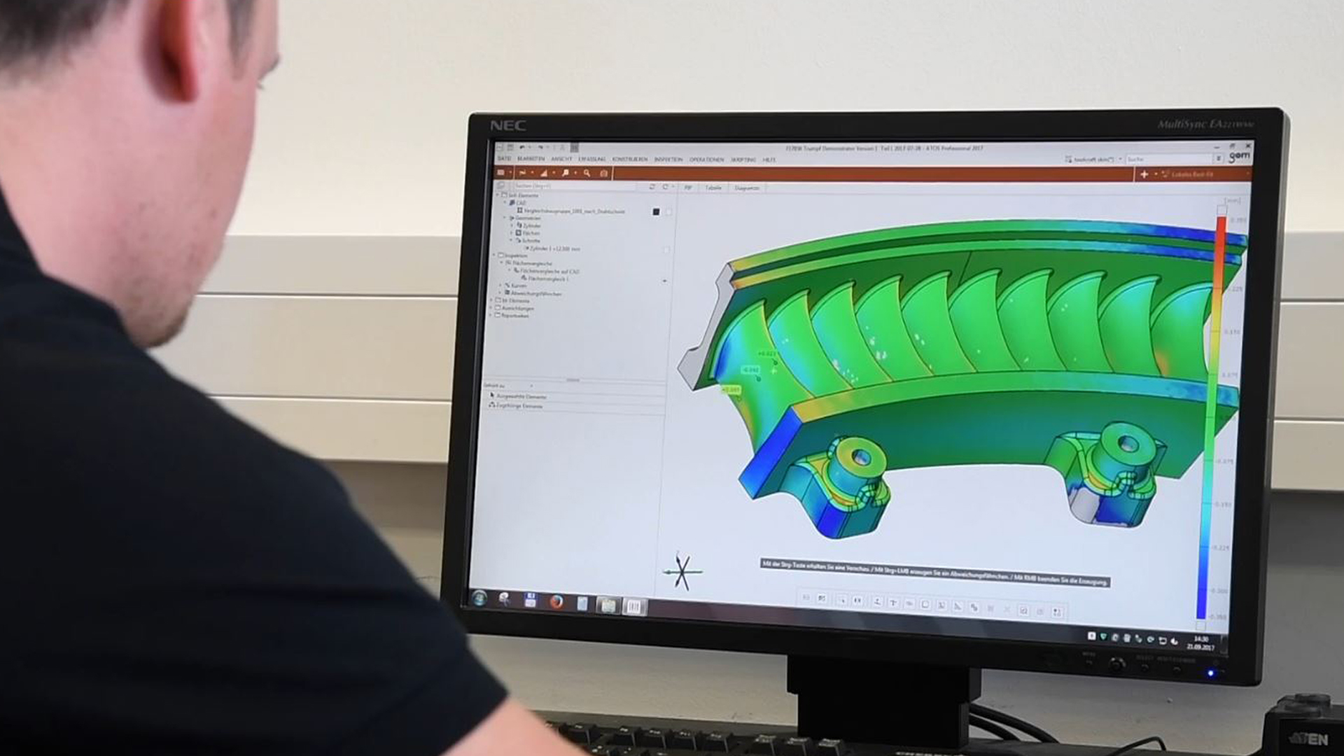 Engineer designing a part for the additive manufacturing process